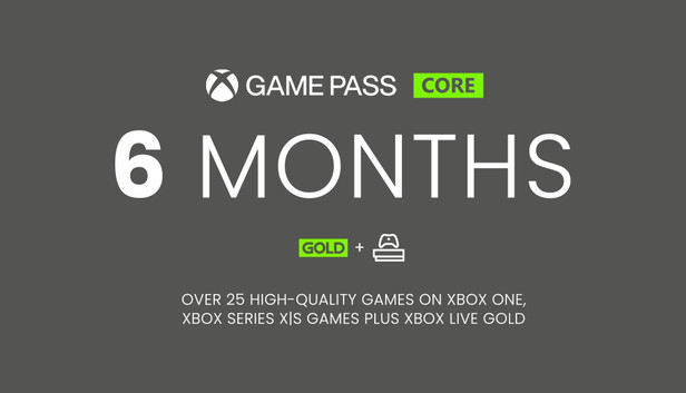 Xbox Live Gold 6 Month Membership