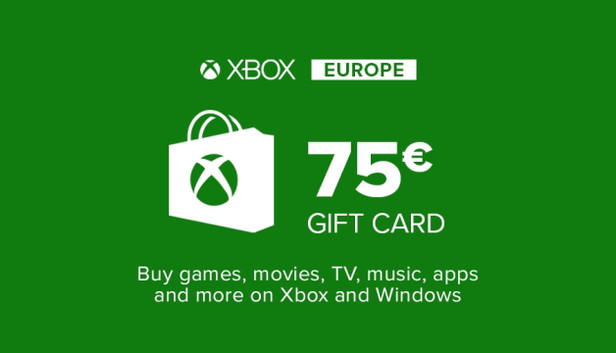 Xbox Gift Card 75€ (zona euro) Xbox Gift Card 75€ (zona euro)