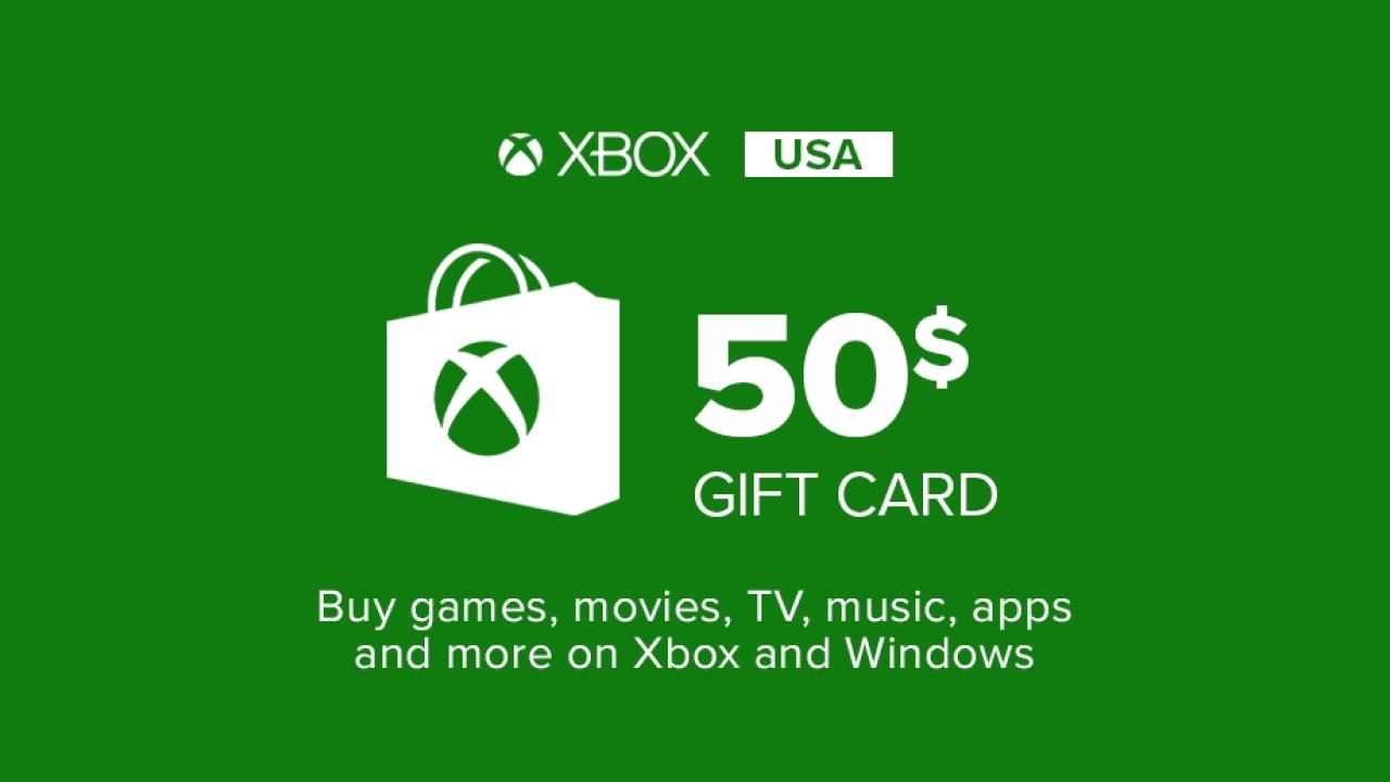 Tarjeta Regalo Xbox 50$ Microsoft Store