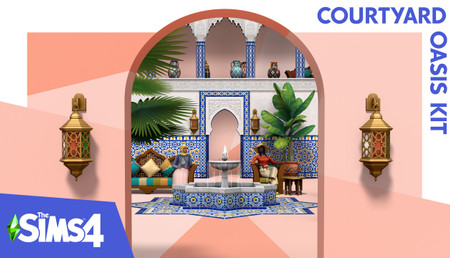 The Sims 4 Courtyard Oasis Kit background