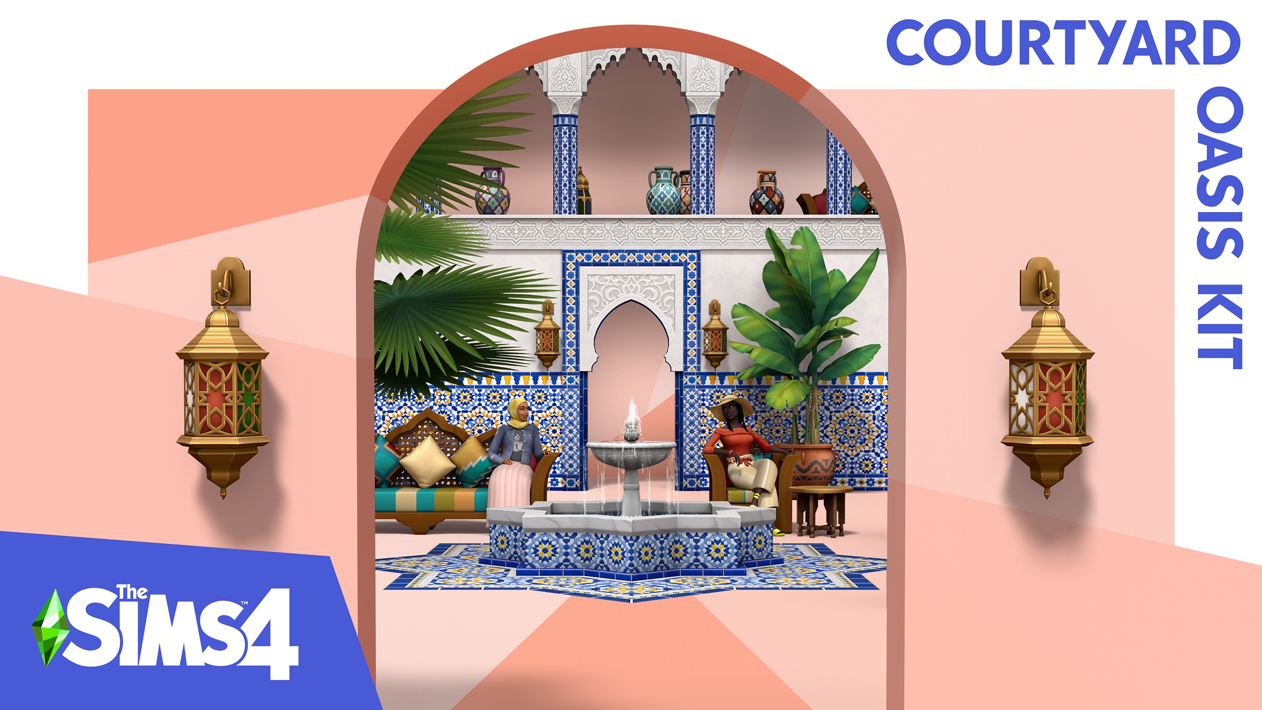 The Sims 4 - Kolekcje - Kits - Oaza na patio - Countryard Oasis