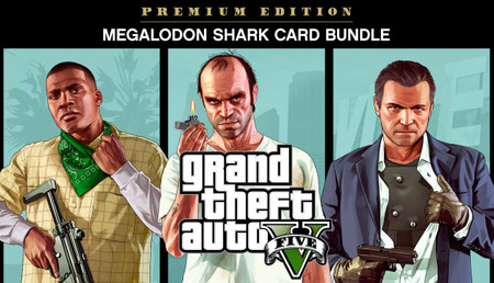 Grand Theft Auto V: Premium Edition & Megalodon Shark Card Bundle background