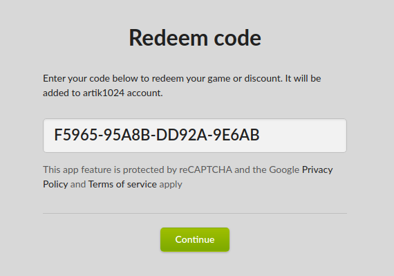 A small window will then appear, you'll have to enter the code you purchased on Instant-Gaming